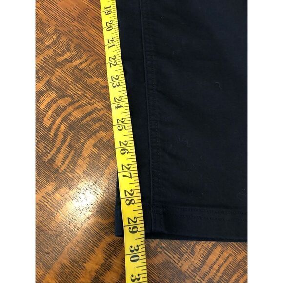 Prana Black Mid Rise Slim Leg Dark Academia Pants Size 12 - Picture 15 of 15